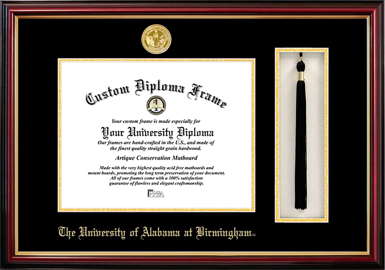 University of Alabama, Birmingham 11w x 8.5h Tassel Box and Diploma Frame